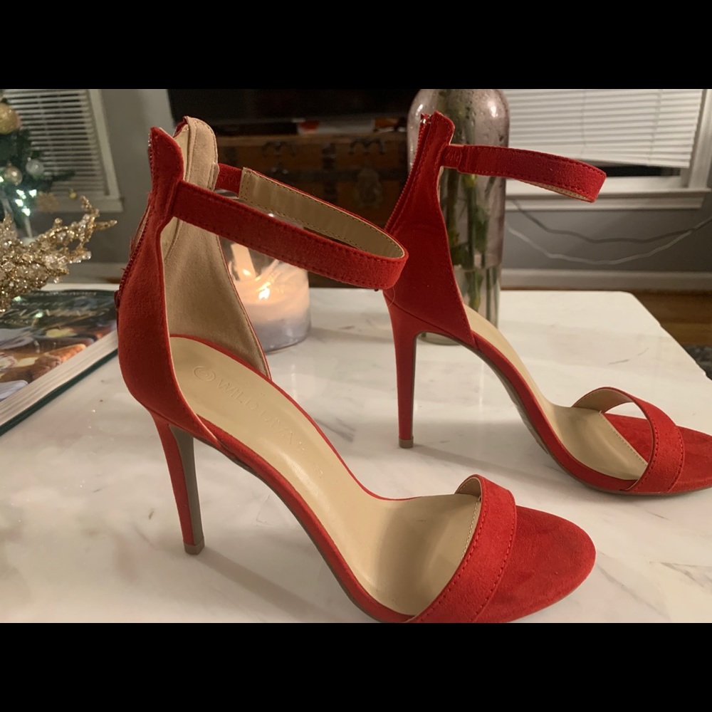 Beautiful wild diva red heeled sandal